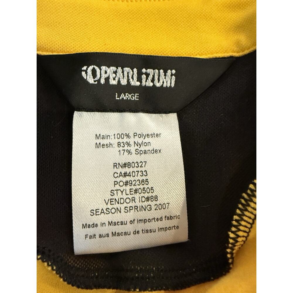 Pearl Izumi Mens Yellow Reflective 3/4 Zip Ultra Sensor Cycling Jersey Size L - Picture 6 of 10